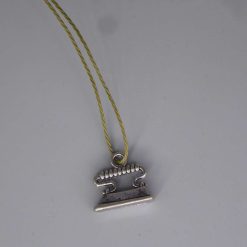 Boho green Corded Necklace iron necklace length 42cm pendant W18mmx L16mm