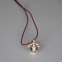 Boho red Corded Necklace crown necklace length 42cm pendant W13mmx L16mm