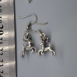 silver stag earrings length 19mm width 14mm 1 silver stag earrings length 19mm width 14mm 1