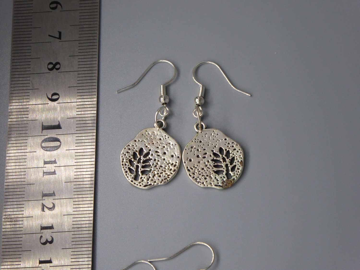 silver tree of life earrings length 25mm width 23mm silver tree of life earrings length 25mm width 23mm
