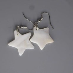 silver snowflake earrings length 18mm width 14mm