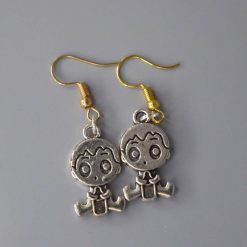 silver Baby earrings length 23mm width 13mm