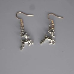 silver stag earrings length 19mm width 14mm