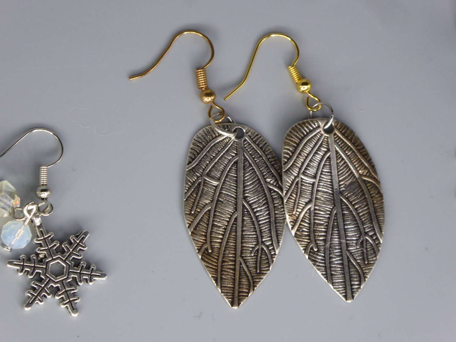 silver ash leaf earrings length 2.5cm width 21mm silver ash leaf earrings length 2.5cm width 21mm