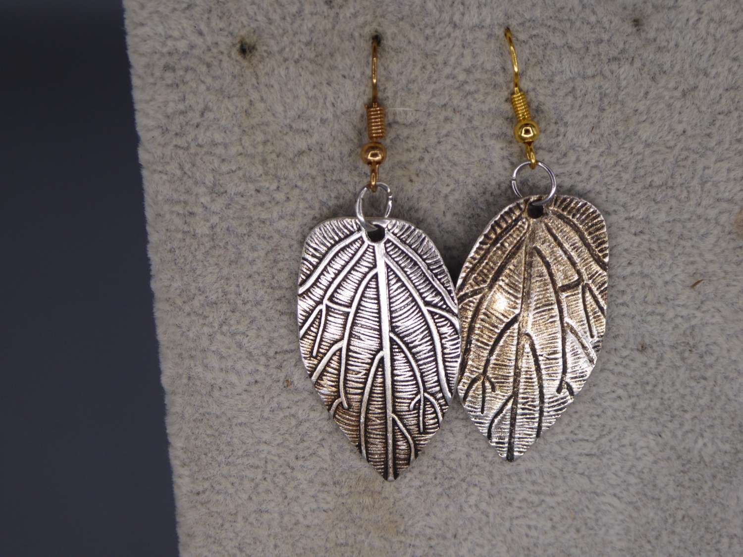 silver ash leaf earrings length 2.5cm width 21mm silver ash leaf earrings length 2.5cm width 21mm