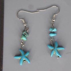 turquoise starfish earrings length 35mm width 14mm 2 turquoise starfish earrings length 35mm width 14mm 2