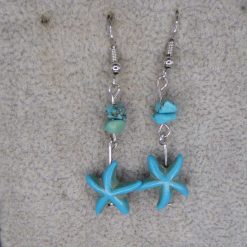 turquoise starfish earrings length 35mm width 14mm 1 turquoise starfish earrings length 35mm width 14mm 1