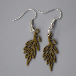 Bronze Branch earrings length 47mm width 12mm