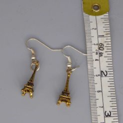 gold Eiffel Tower earring dangle earrings length 22mm width 6mm 1 gold Eiffel Tower earring dangle earrings length 22mm width 6mm 1