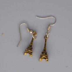 gold Eiffel Tower earring dangle earrings length 22mm width 6mm