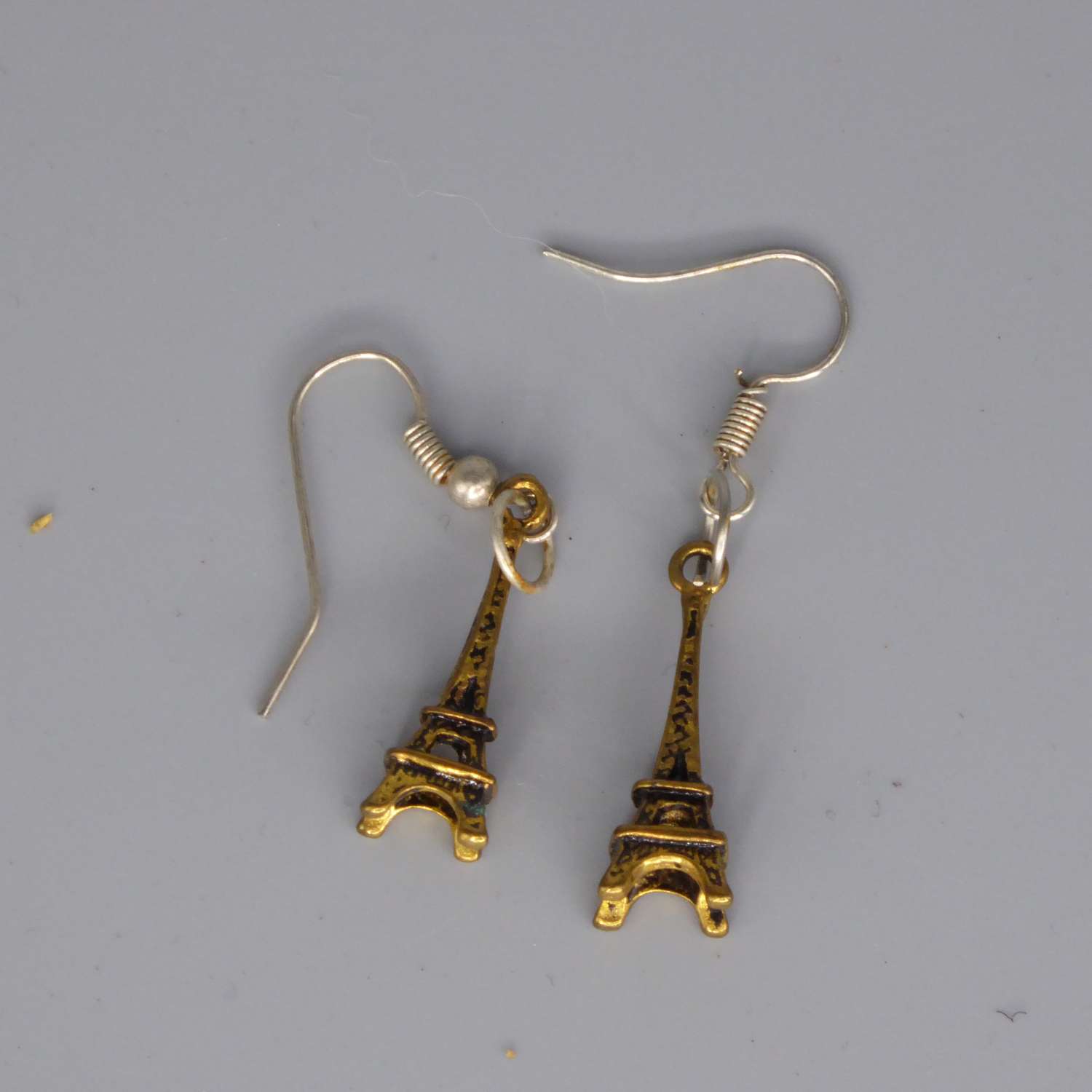 gold Eiffel Tower earring dangle earrings length 22mm width 6mm gold Eiffel Tower earring dangle earrings length 22mm width 6mm