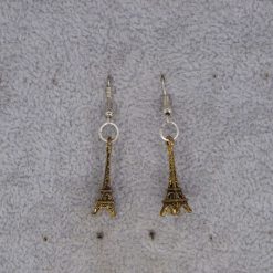 gold Eiffel Tower earring dangle earrings length 22mm width 6mm 2 gold Eiffel Tower earring dangle earrings length 22mm width 6mm 2