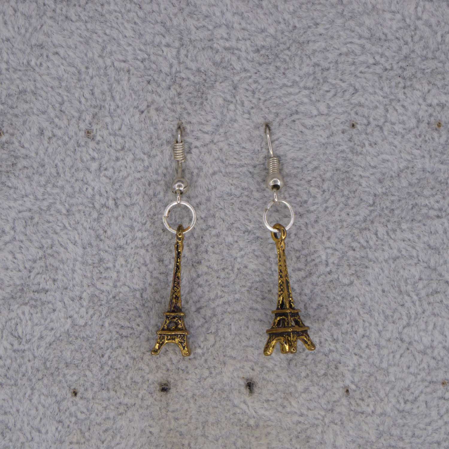 gold Eiffel Tower earring dangle earrings length 22mm width 6mm gold Eiffel Tower earring dangle earrings length 22mm width 6mm