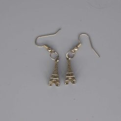 silver plated Eiffel Tower dangle earrings length 20mm width 8mm