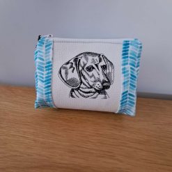 DACHSHUND Embroidered Medium cosmetic bag pouch Dog Lover