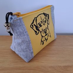 DALMATION embroidered Small cosmetic bag pouch Dog Lover 1