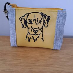 DALMATION embroidered Small cosmetic bag pouch Dog Lover