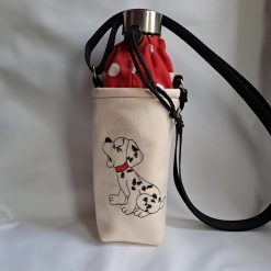 DALMATION HOWLING Embroidered water bottle carrier/holder + FREE BOTTLE