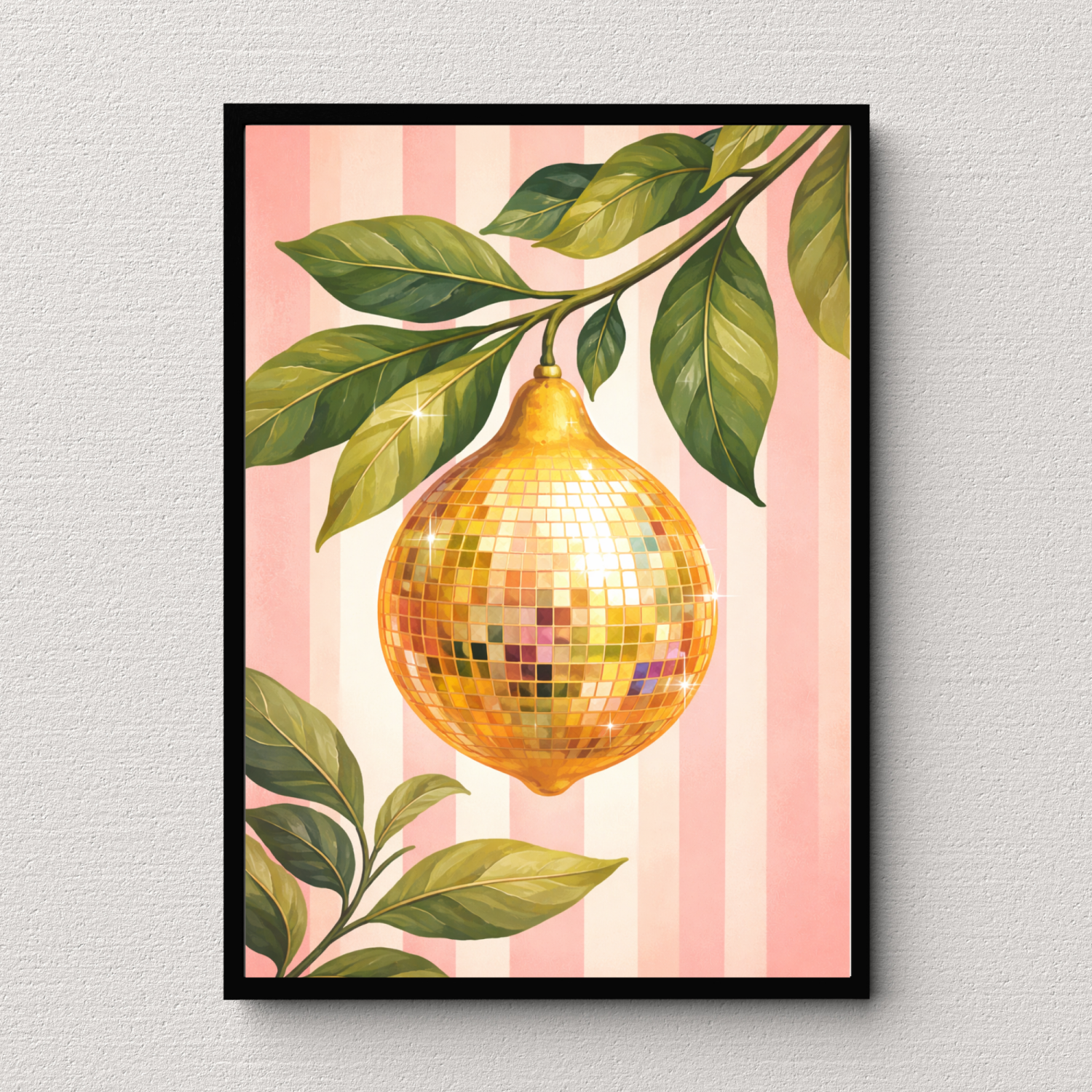 Disco Lemon Wall Art Poster Print Disco Lemon Wall Art Poster Print