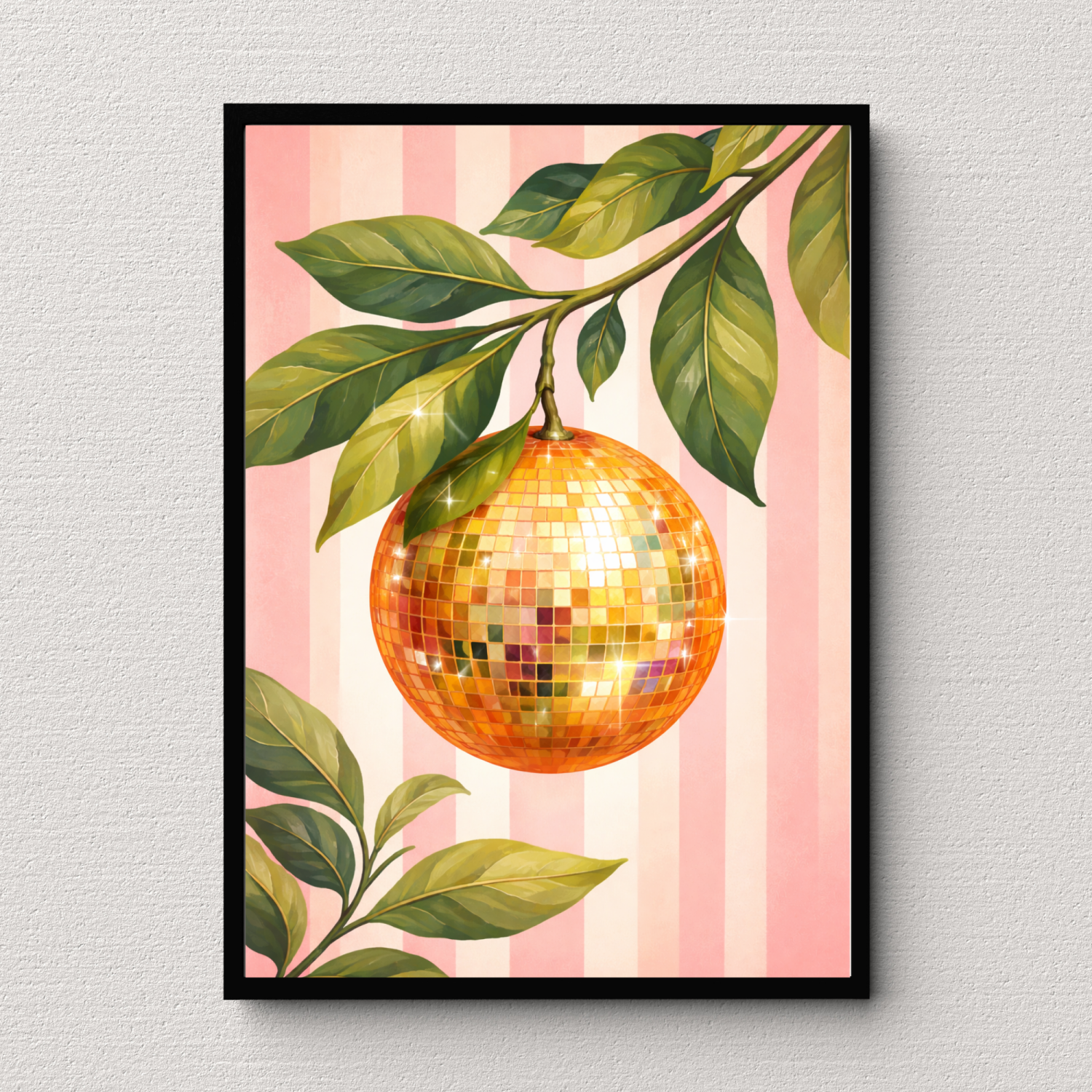 Disco Orange Wall Art Poster Print Disco Orange Wall Art Poster Print
