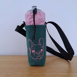 Dogs 1 Embroidered water bottle carrier/holder + FREE BOTTLE