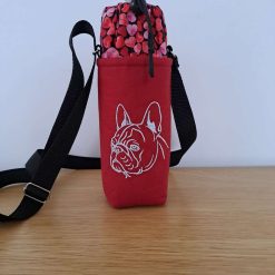 Dogs 2 Embroidered water bottle carrier/holder + FREE BOTTLE
