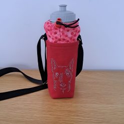 Dogs 3 Embroidered water bottle carrier/holder + FREE BOTTLE