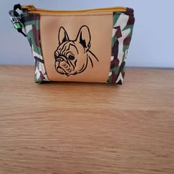 FRENCH BULLDOG Embroidered Medium cosmetic bag pouch Dog Lover