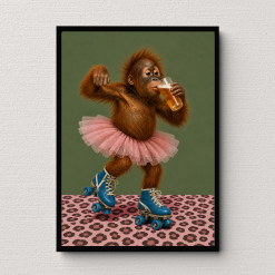 Funky Orangutan Wall Art Poster Print