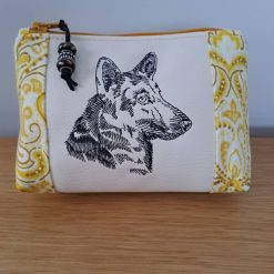 GERMAN SHEPHERD embroidered Small cosmetic bag pouch Dog Lover