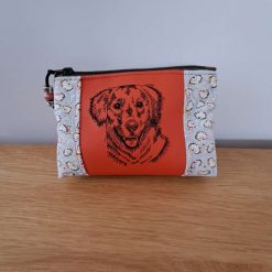 GOLDEN RETRIEVER Embroidered Medium cosmetic bag pouch Dog Lover