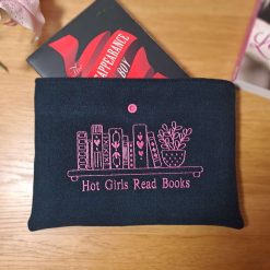 Book sleeve - HOT GIIRLS - Black denim