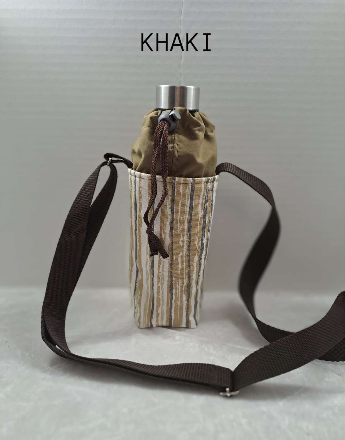 UNEVEN STRIPES Embroidered water bottle carrier/holder + FREE BOTTLE UNEVEN STRIPES Embroidered water bottle carrier/holder + FREE BOTTLE