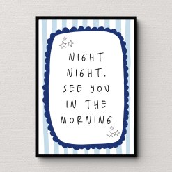 Night Night Wall Art Poster Print