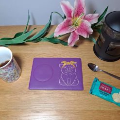 PIG IN BANDANA Large Drinks Coaster, Mug rug