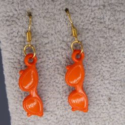 miniature orange sunglasses novelty earrings length 28mm width 9mm 1 miniature orange sunglasses novelty earrings length 28mm width 9mm 1