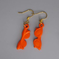miniature orange sunglasses novelty earrings length 28mm width 9mm