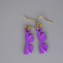 miniature purple sunglasses novelty earrings length 28mm width 9mm