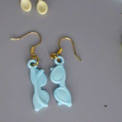 miniature light blue sunglasses novelty earrings length 28mm width 9mm
