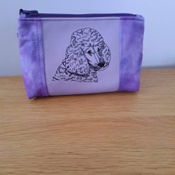 POODLE Embroidered Medium cosmetic bag pouch Dog Lover
