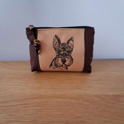 SCHNAUZER embroidered Small cosmetic bag pouch Dog Lover