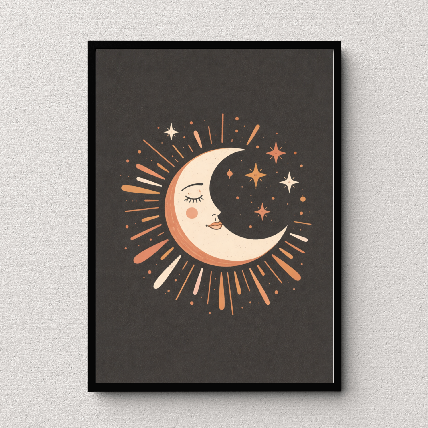 Serene Moon Wall Art Poster Print Serene Moon Wall Art Poster Print