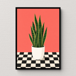 Snake Plant Wall Art Poster Print