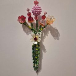 Beaded Flower Bouquet - Magnet (10cm) - Design A