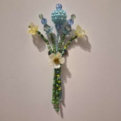 Beaded Flower Bouquet - Magnet (10cm) - Design F