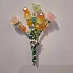 Beaded Flower Bouquet - Magnet (7-8cm) - Design 4