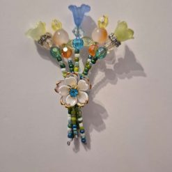 Beaded Flower Bouquet - Magnet (7-8cm) - Design 8