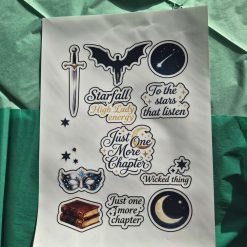 Book themed vinyl stickers