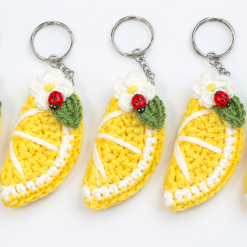 Lemon keychain crochet