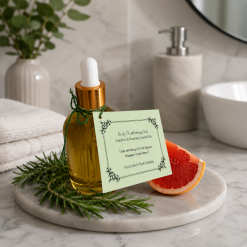 Body Oil - Moringa oil scented with Grapefruit & Rosemary Essential Oils
